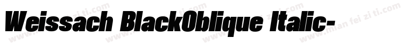 Weissach BlackOblique Italic字体转换